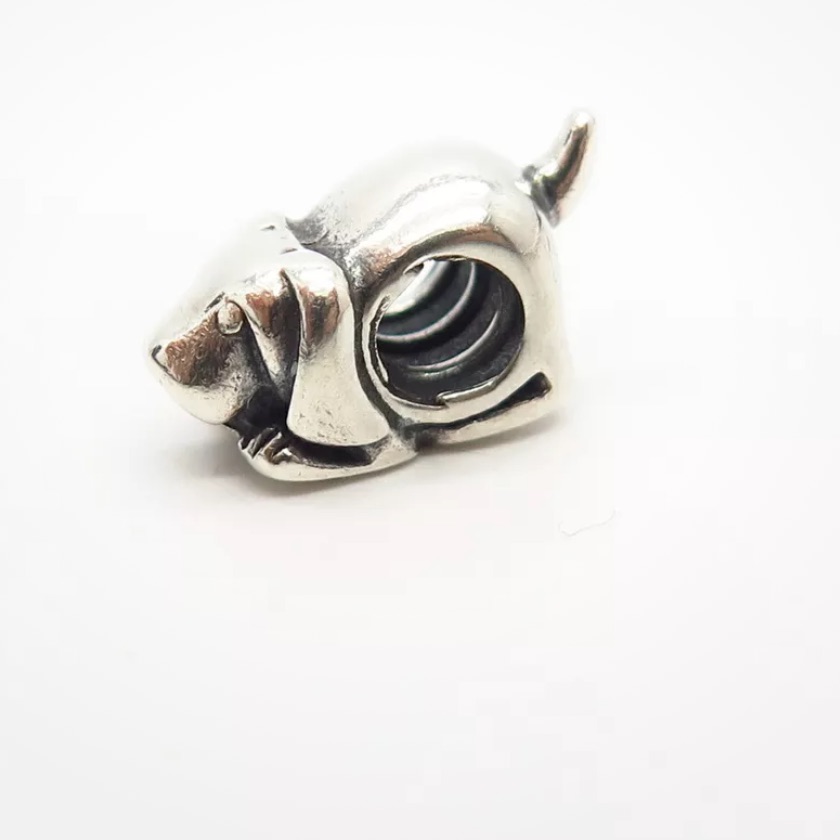 Chamilia Euc Gently Used Playful Dog Charm Bead 925 Silver For Bracelet 32$